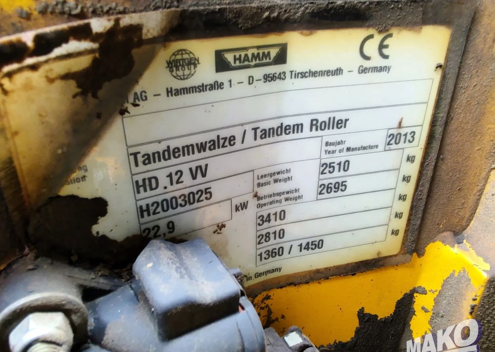 Hamm HD 12 VV - crédit-bail Hamm HD 12 VV: photos 14