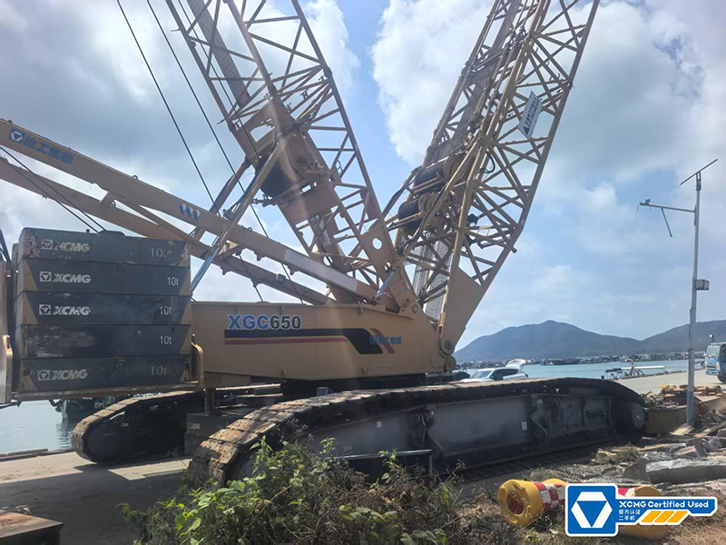 Grue sur chenilles XCMG XGC500 500ton used hydraulic lift machine price: photos 8