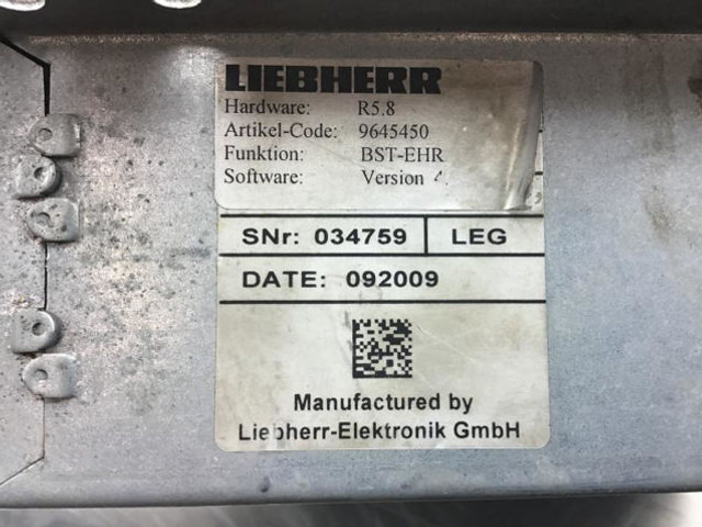 Liebherr Excavator Control - Bloc de gestion: photos 5 Liebherr Excavator Control - Bloc de gestion: photos 5