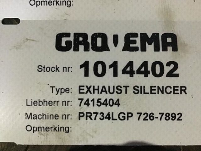 Liebherr Exhaust Silencer - Silencieux: photos 3 Liebherr Exhaust Silencer - Silencieux: photos 3
