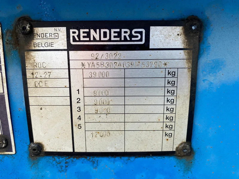 Semi-remorque porte-conteneur/ Caisse mobile Renders Container chassis / Mercedes + Disc / 1x Lift Axle / 1x Extendable: photos 9