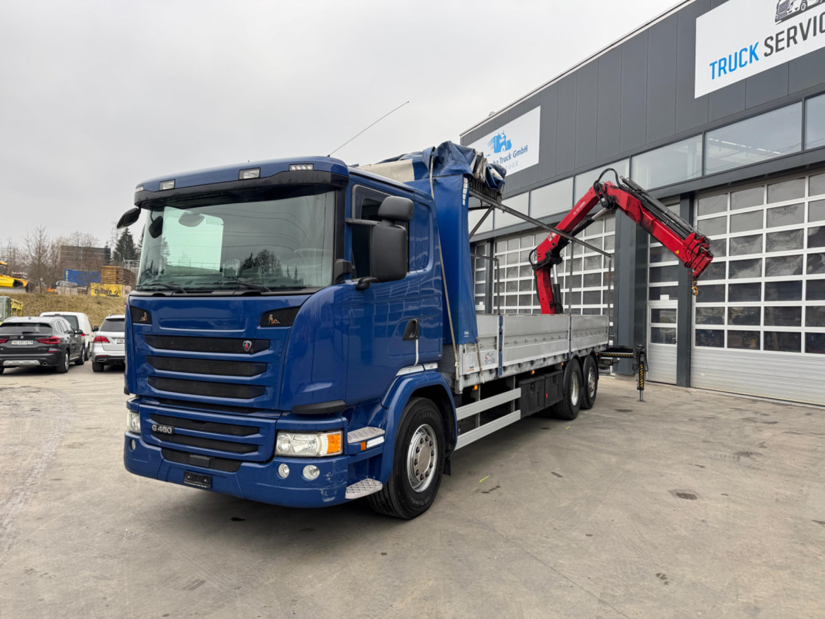 SCANIA G450 6x2 Hiab 122-4 - Camion grue: photos 1 SCANIA G450 6x2 Hiab 122-4 - Camion grue: photos 1