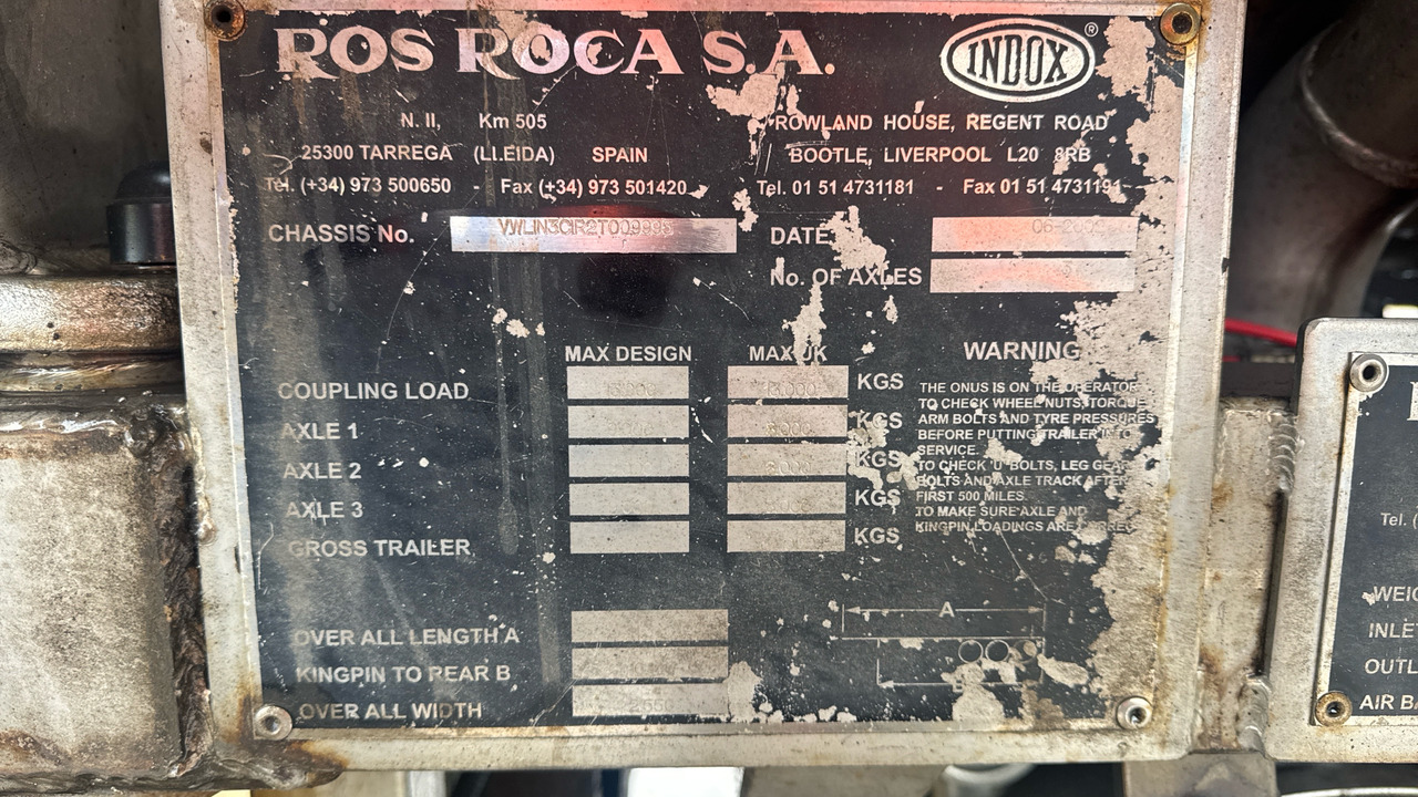 Remorque INDOX ROS ROCA TANKER: photos 12 Remorque INDOX ROS ROCA TANKER: photos 12