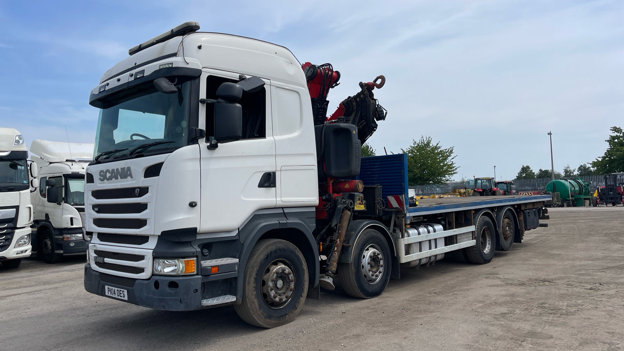 SCANIA R 450 - Camion plateau, Camion grue: photos 2 SCANIA R 450 - Camion plateau, Camion grue: photos 2