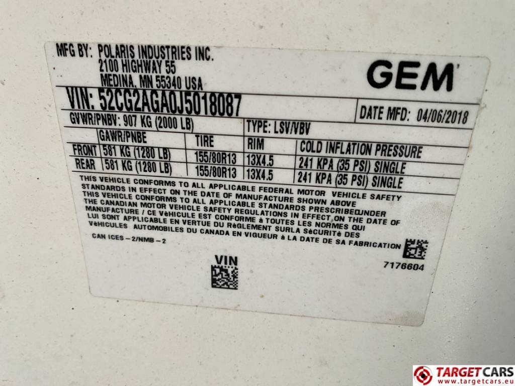 Voiture Polaris Gem E2 Electric UTV Vehicle Road Registration: photos 12 Voiture Polaris Gem E2 Electric UTV Vehicle Road Registration: photos 12