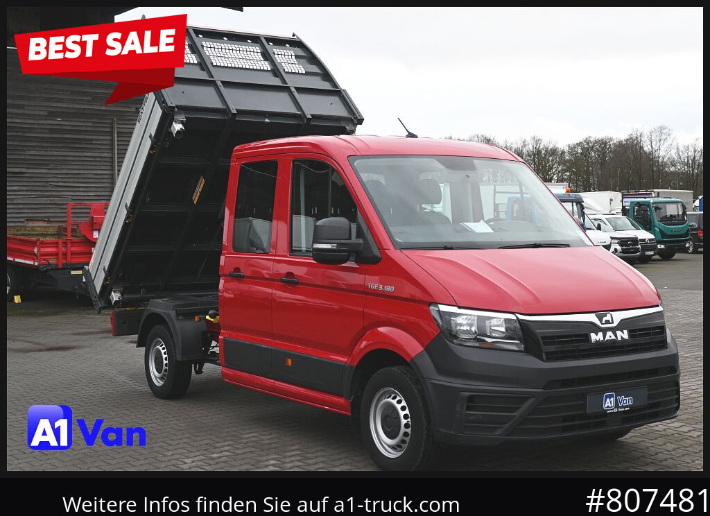 MAN TGE 3.180 Doka Kipper,Klima, AHK - Camion: photos 1 MAN TGE 3.180 Doka Kipper,Klima, AHK - Camion: photos 1