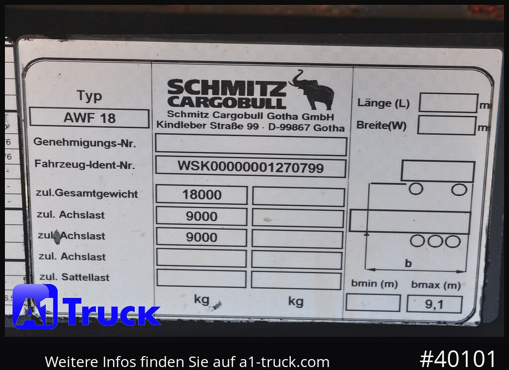Camion SCHMITZ AWF 18, SAF Achse, Standard: photos 8