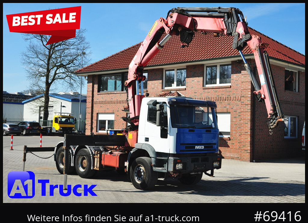 IVECO 420 6x4, HMF3722 Jib Funk Seilwinde, - Camion grue: photos 1 IVECO 420 6x4, HMF3722 Jib Funk Seilwinde, - Camion grue: photos 1