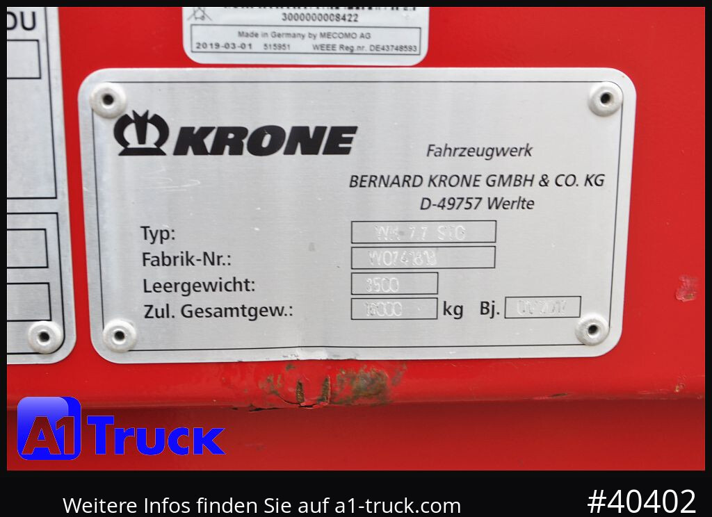 KRONE BDF 7,82 Wechselbrücke, 2680mm Innenhöhe. - Carrosserie fourgon: photos 4 KRONE BDF 7,82 Wechselbrücke, 2680mm Innenhöhe. - Carrosserie fourgon: photos 4