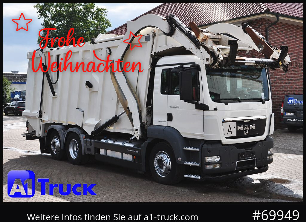 MAN TGS 26.320, Faun 533 Frontlader, Überkopflader Müllwagen, - Benne à ordures ménagères: photos 1 MAN TGS 26.320, Faun 533 Frontlader, Überkopflader Müllwagen, - Benne à ordures ménagères: photos 1