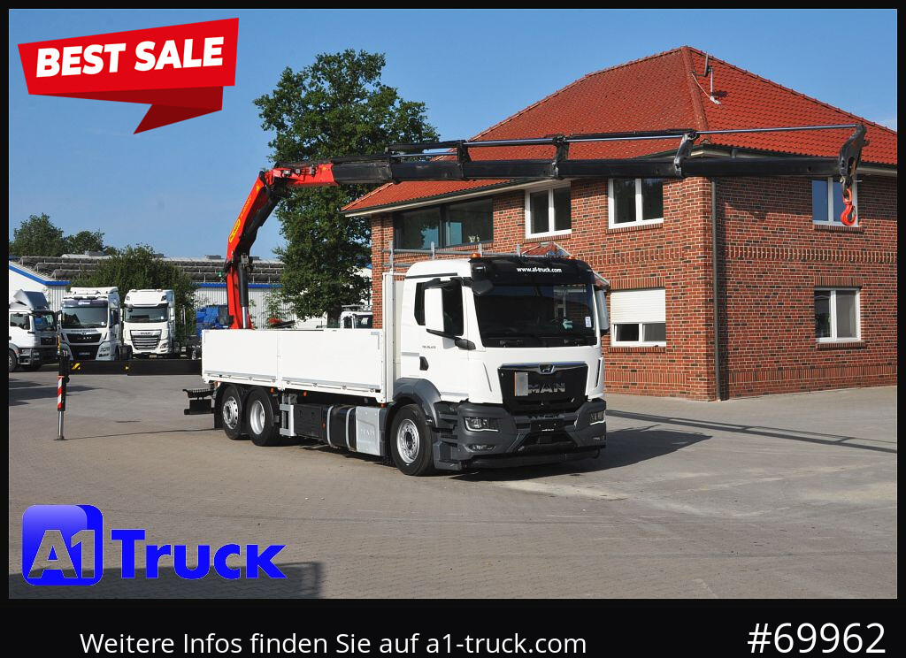 MAN TGS 26.470, Kran PK22.002, 15m, - Camion grue, Camion plateau: photos 1 MAN TGS 26.470, Kran PK22.002, 15m, - Camion grue, Camion plateau: photos 1
