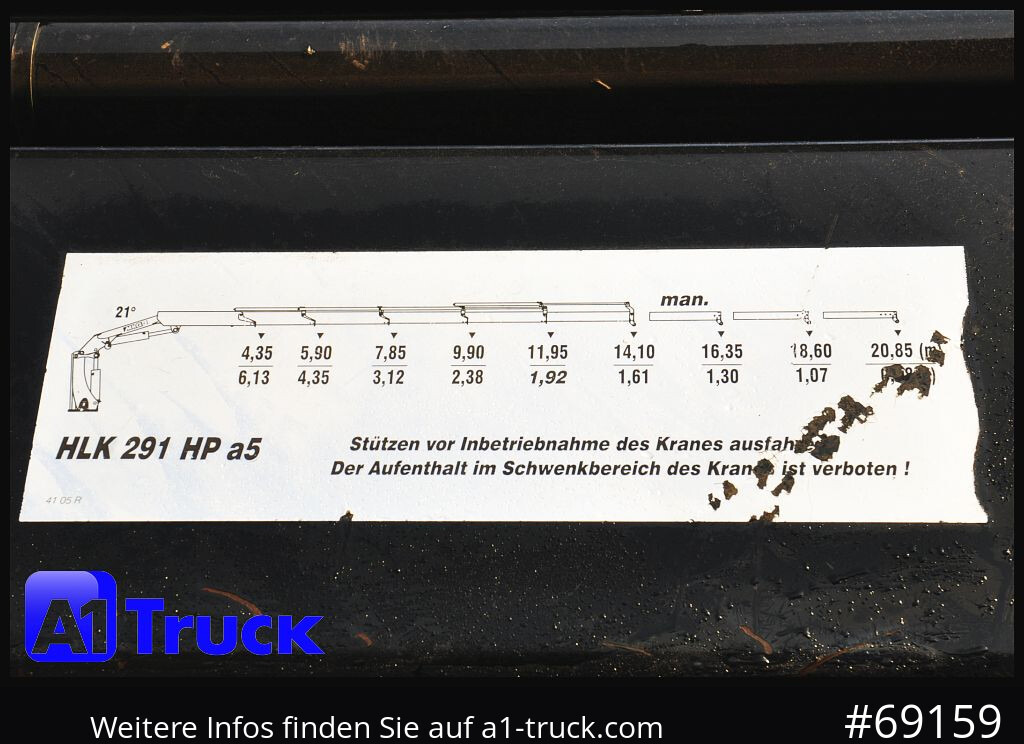 MERCEDES-BENZ Actros 1844 MP3, Kran MKG 291 HP 5+3 Funk, TÜV 06/2026 - Camion grue: photos 2 MERCEDES-BENZ Actros 1844 MP3, Kran MKG 291 HP 5+3 Funk, TÜV 06/2026 - Camion grue: photos 2