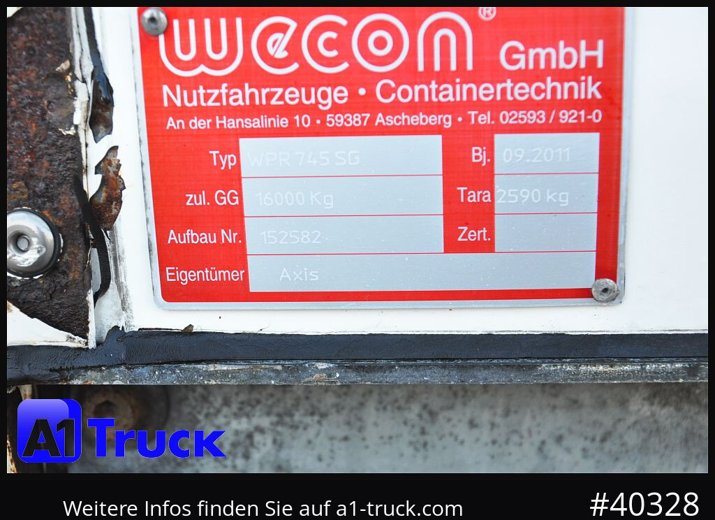 Carrosserie bâchee WECON WPR 745, verzinkt, 2520 innen, Code XL: photos 8 Carrosserie bâchee WECON WPR 745, verzinkt, 2520 innen, Code XL: photos 8