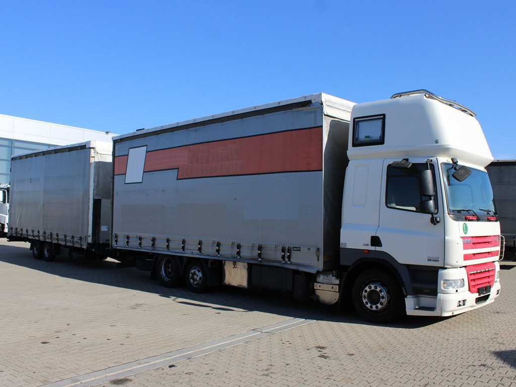 DAF CF 85.460, 6X2, INDEPENDENT AIR CONDITIONING + FLIEGL TPS 100 (2003) - Camion à rideaux coulissants: photos 3 DAF CF 85.460, 6X2, INDEPENDENT AIR CONDITIONING + FLIEGL TPS 100 (2003) - Camion à rideaux coulissants: photos 3