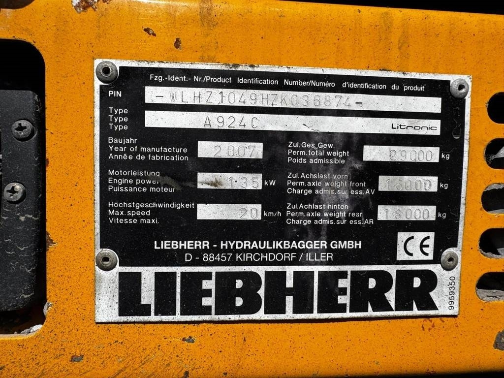 Pelle de manutention Liebherr A 924 C: photos 13