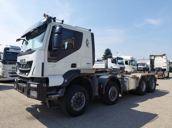 Iveco 8x4 Meiller Abroller, Automatik, E6, Retarder, - Camion ampliroll, Camion grue: photos 1 Iveco 8x4 Meiller Abroller, Automatik, E6, Retarder, - Camion ampliroll, Camion grue: photos 1