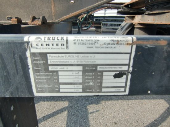 Remorque porte-conteneur/ Caisse mobile Kögel AWE 18 Lafette Standard: photos 12 Remorque porte-conteneur/ Caisse mobile Kögel AWE 18 Lafette Standard: photos 12