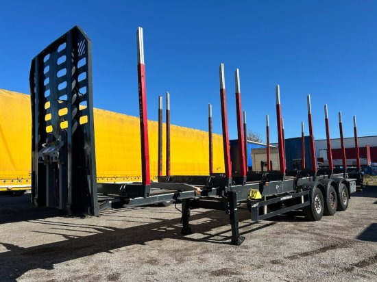 Schwarzmüller Holzauflieger, 8 Rungenpaare, SAF-Achsen, Liftachse - Semi-remorque grumier: photos 1 Schwarzmüller Holzauflieger, 8 Rungenpaare, SAF-Achsen, Liftachse - Semi-remorque grumier: photos 1