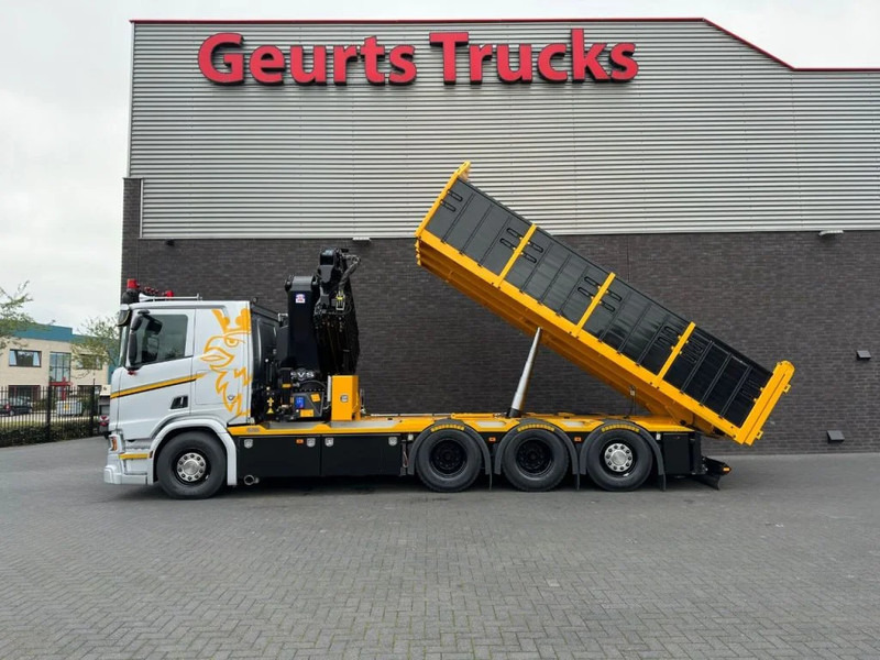 Camion grue Scania R530 V8 NGS 8X4 TRIDEM MET HYVA 2Z KIPPER + HMF 5020-K6 + JIB FJ1000-K5 KRAAN/KRAN/CRANE/GRUA: photos 10