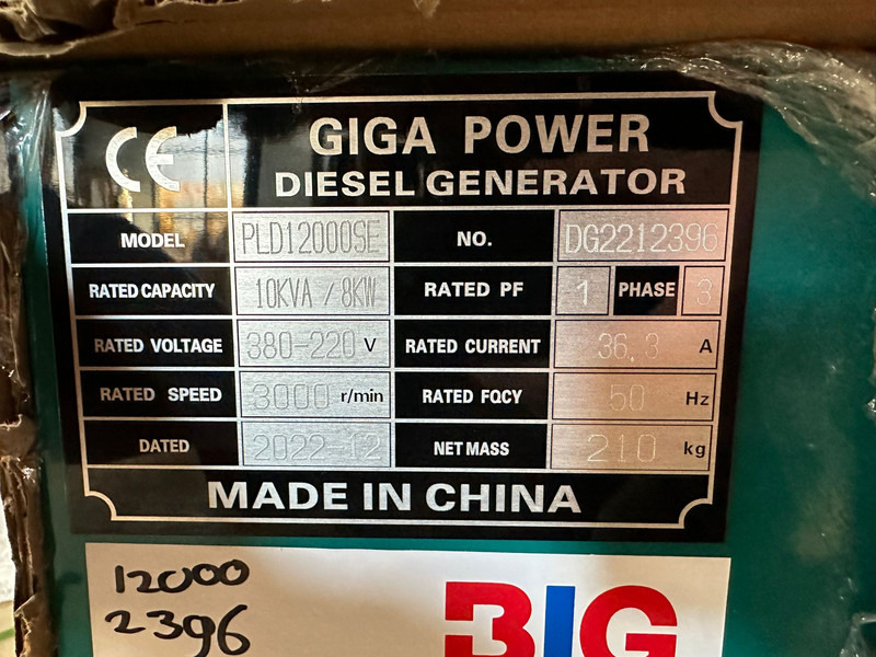 Groupe électrogène neuf Giga power Giga power 10 kVA silent generator set - PLD12000SE: photos 11