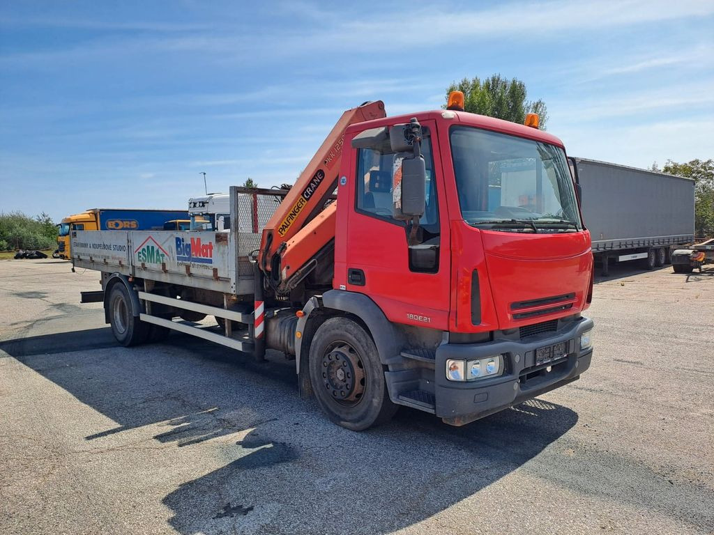 Camion plateau, Camion grue Iveco EuroCargo ML 180E21 Kran PKK12500: photos 19