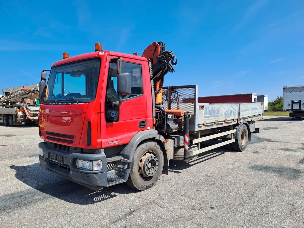 Camion plateau, Camion grue Iveco EuroCargo ML 180E21 Kran PKK12500: photos 16