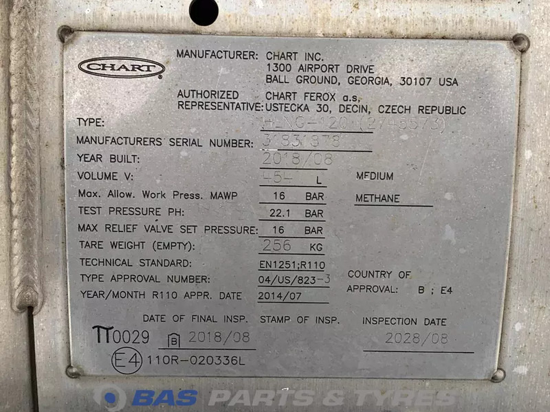 Scania LNG tank Scania 406 Liter 1776103 - Réservoir de carburant pour Camion: photos 5 Scania LNG tank Scania 406 Liter 1776103 - Réservoir de carburant pour Camion: photos 5