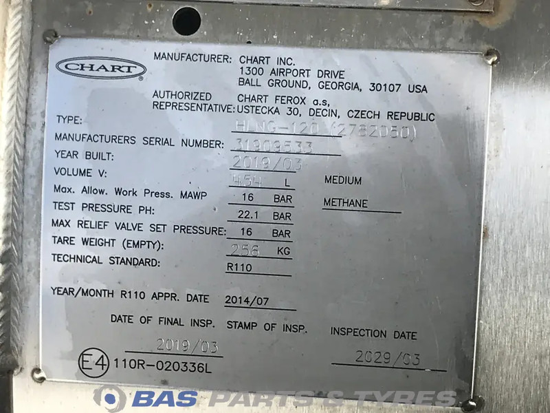 Scania LNG tank Scania 406 Liter 1776103 - Réservoir de carburant pour Camion: photos 5 Scania LNG tank Scania 406 Liter 1776103 - Réservoir de carburant pour Camion: photos 5