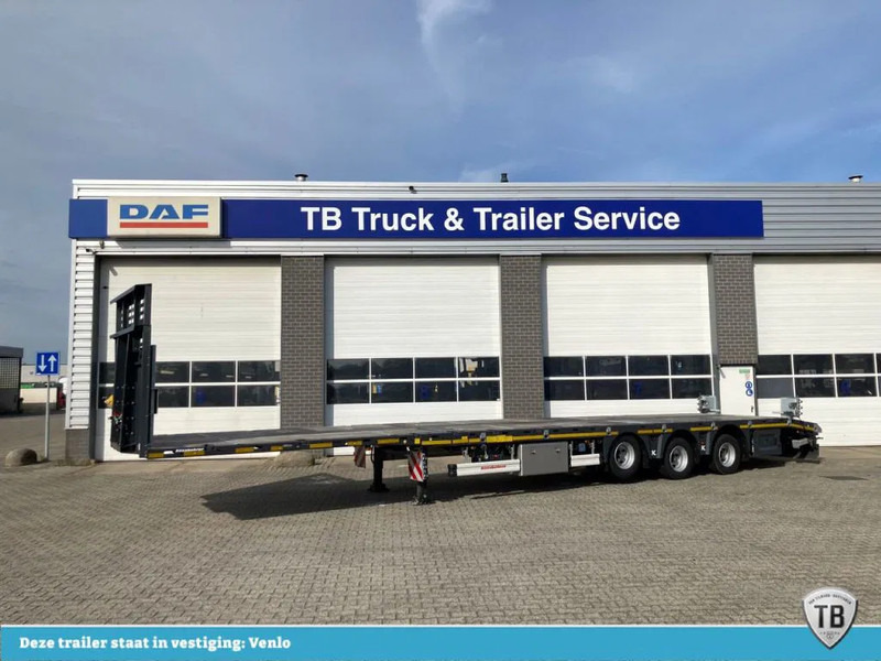 Kässbohrer SPA M3 / 1N - 18 / 27 Heavy Duty uitschuifbare vlakke mega trailer met liftas, rongen en oprijplaten - Semi-remorque fourgon: photos 1 Kässbohrer SPA M3 / 1N - 18 / 27 Heavy Duty uitschuifbare vlakke mega trailer met liftas, rongen en oprijplaten - Semi-remorque fourgon: photos 1