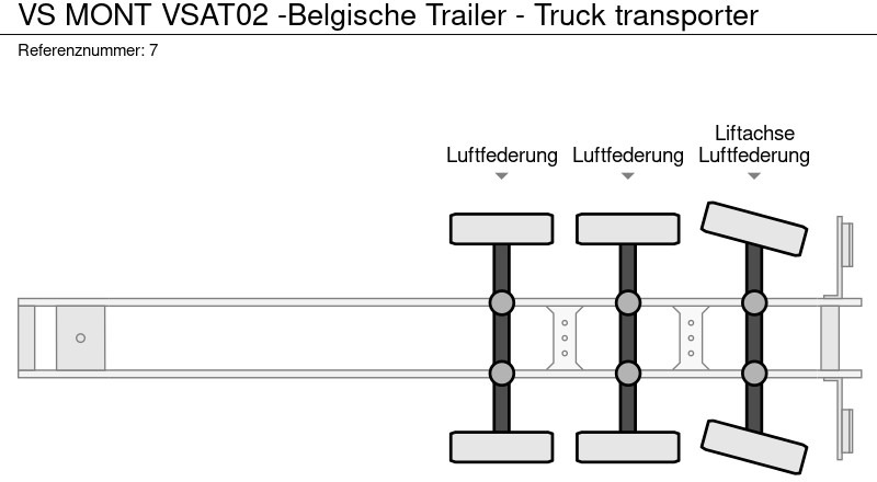 Semi-remorque porte-voitures VS MONT VSAT02  -Belgische Trailer - Truck transporter: photos 15