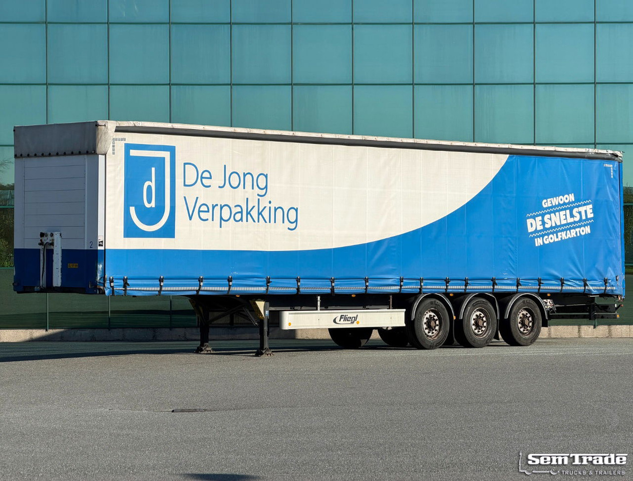 Fliegl SDS 350 Lift Axle Disc Brakes Sliding Sides + Roof TOP Condition - Semi-remorque rideaux coulissants: photos 1 Fliegl SDS 350 Lift Axle Disc Brakes Sliding Sides + Roof TOP Condition - Semi-remorque rideaux coulissants: photos 1