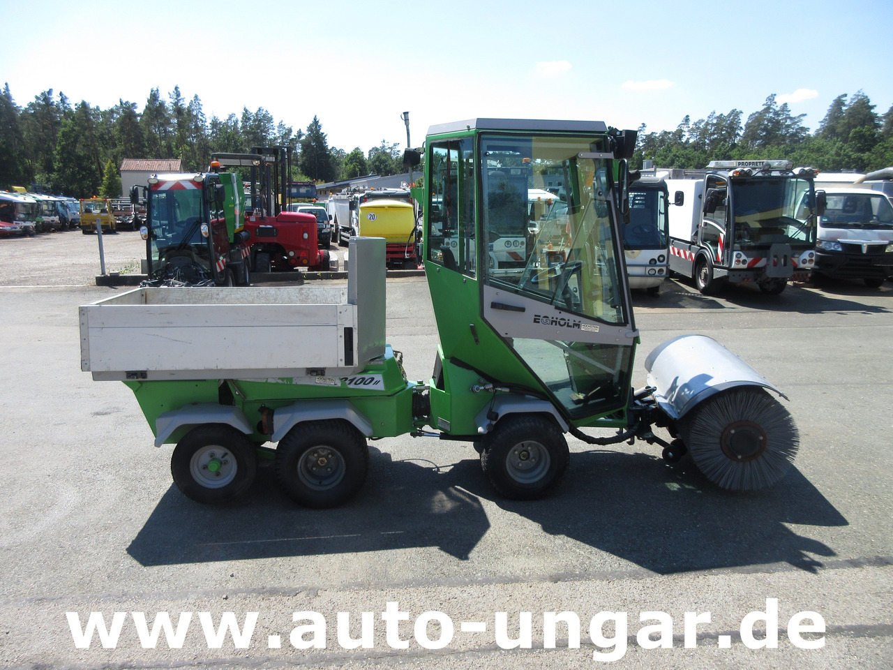 Tracteur communal Egholm Nilfisk 2100 Powerflex 4x4 Kipper AHK Hydraulik Bürste Winterdienst: photos 7