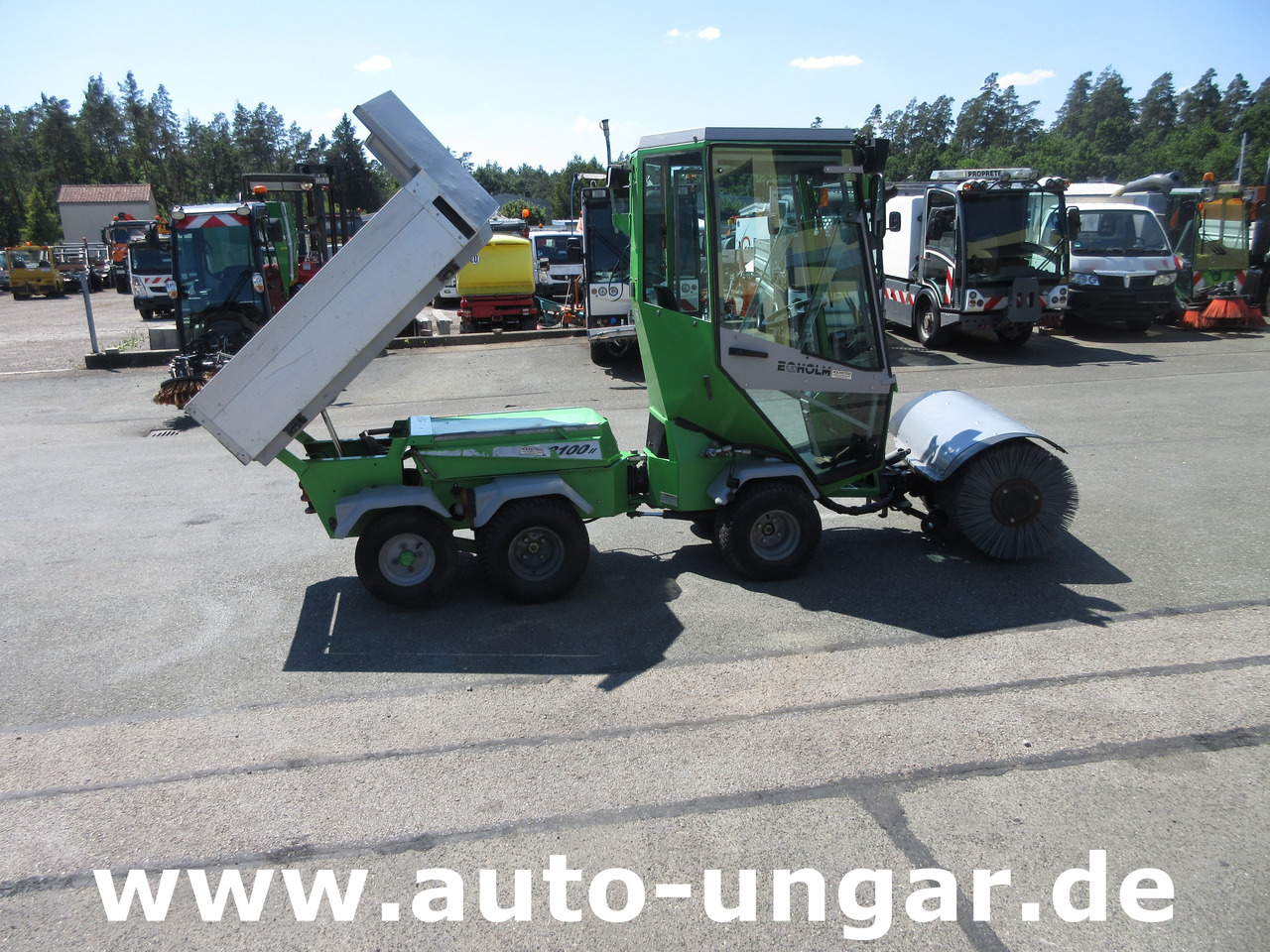 Tracteur communal Egholm Nilfisk 2100 Powerflex 4x4 Kipper AHK Hydraulik Bürste Winterdienst: photos 9