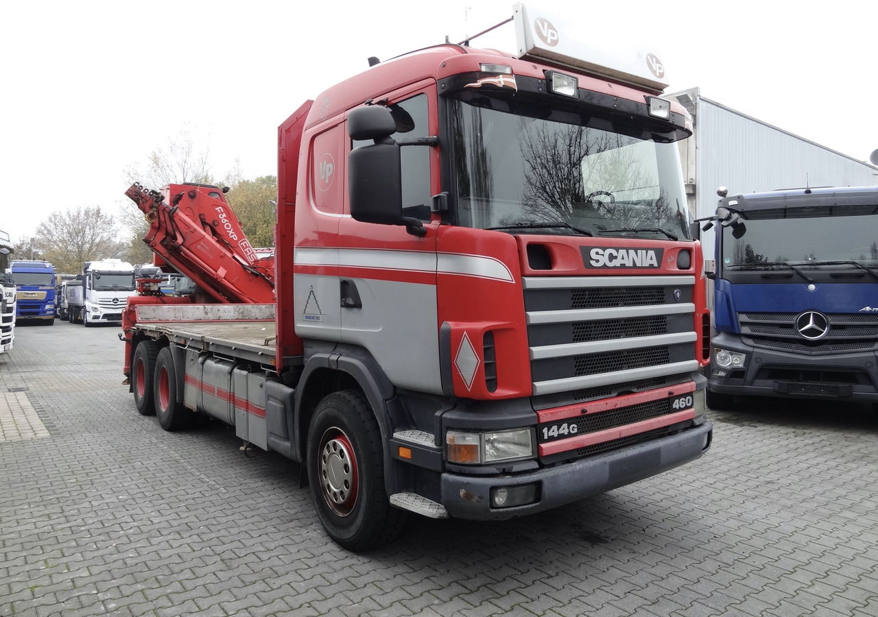 Camion plateau, Camion grue Scania R144 460 6X4 Fassi 360 bis 25 Meter: photos 9