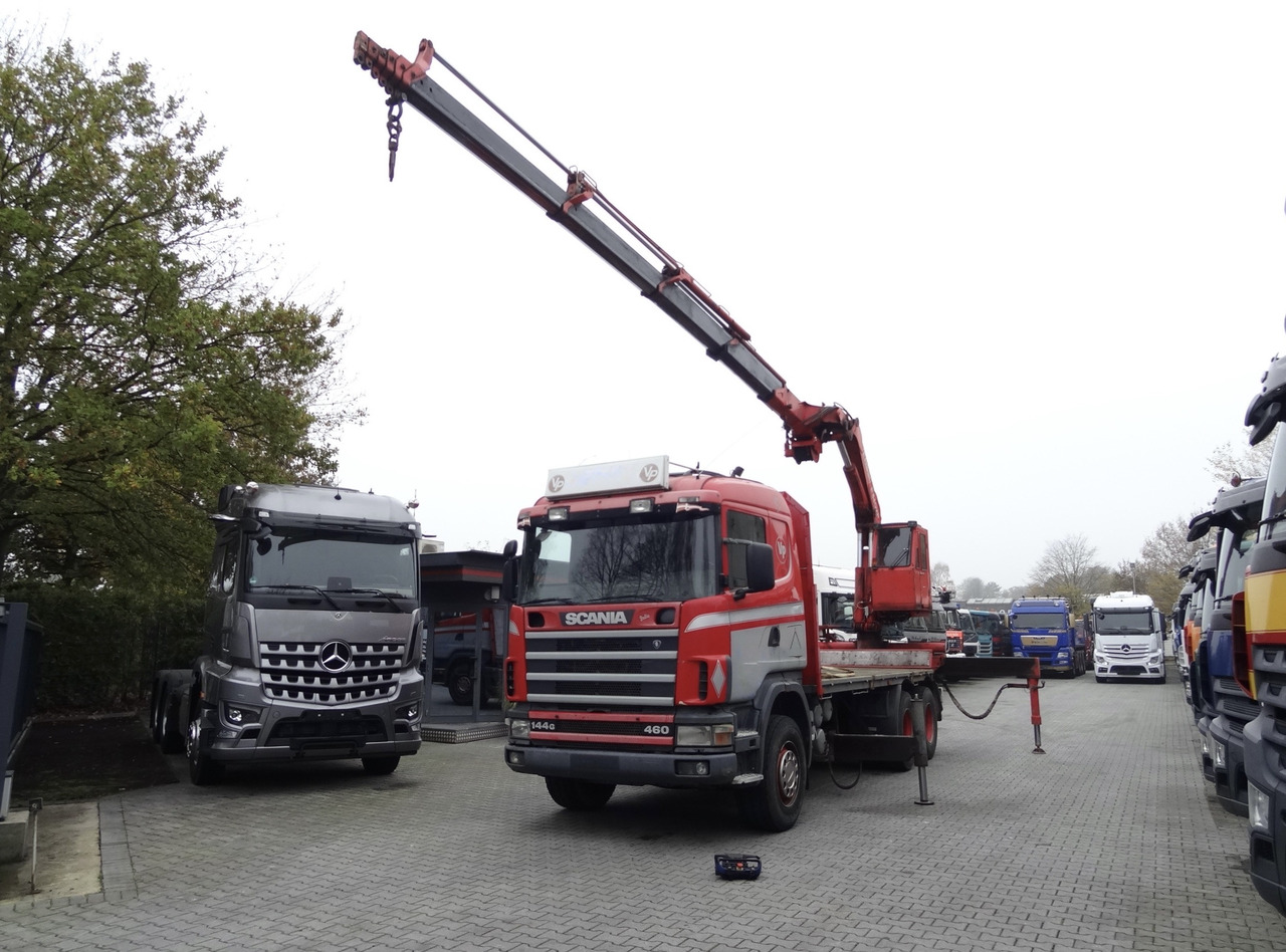 Camion plateau, Camion grue Scania R144 460 6X4 Fassi 360 bis 25 Meter: photos 13