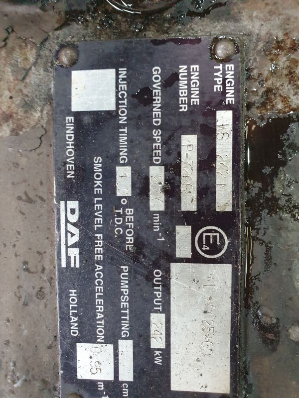 DAF WS 242 M - Moteur: photos 2 DAF WS 242 M - Moteur: photos 2