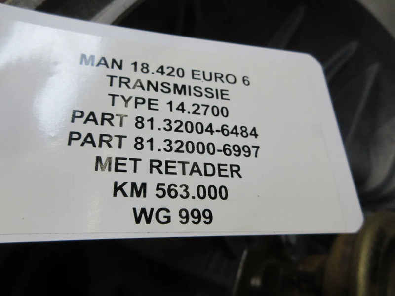 MAN 81.32004-6484 // 81.32000-6997 TIPMATIC 14.2700 NM MAN TGX TGS 18.460 MODEL 2020 - Boîte de vitesse pour Camion: photos 5 MAN 81.32004-6484 // 81.32000-6997 TIPMATIC 14.2700 NM MAN TGX TGS 18.460 MODEL 2020 - Boîte de vitesse pour Camion: photos 5