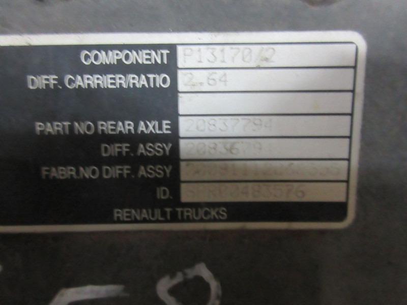 Renault 2083679/P13170/2/SPR00483576 RATIO 2,64 RENAULT AE OF PRIMUIN DIFFERENTIEEL - Différentiel pour Camion: photos 5 Renault 2083679/P13170/2/SPR00483576 RATIO 2,64 RENAULT AE OF PRIMUIN DIFFERENTIEEL - Différentiel pour Camion: photos 5