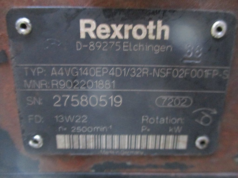 Rexroth A4VG14OEP4D132R-NSF02F001FP-S REXROTH POMP DAF 106 EURO 6 // 4X4 - Hydraulique pour Camion: photos 2 Rexroth A4VG14OEP4D132R-NSF02F001FP-S REXROTH POMP DAF 106 EURO 6 // 4X4 - Hydraulique pour Camion: photos 2