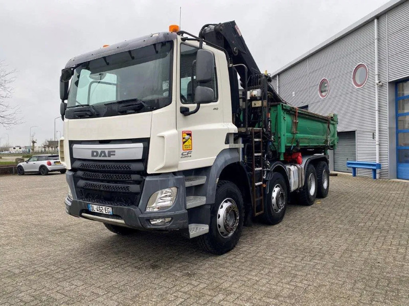 DAF CF410 / 8X4 / BIG AXLE / FULL-STEEL /2 SIDE TIPPER/ ONLY:363247 KM / AUTOMATIC / EURO-6 / 2014 - Camion grue: photos 1 DAF CF410 / 8X4 / BIG AXLE / FULL-STEEL /2 SIDE TIPPER/ ONLY:363247 KM / AUTOMATIC / EURO-6 / 2014 - Camion grue: photos 1