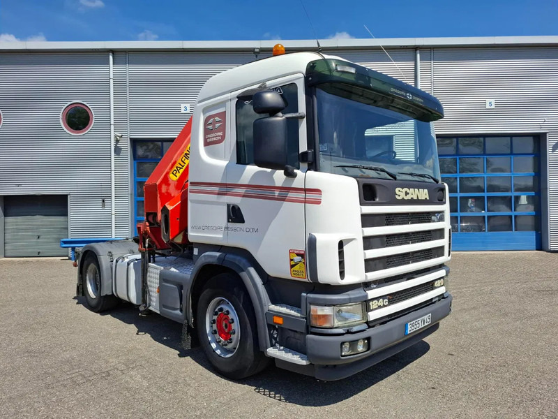 Scania 124G-420 / RETARDER / PALFINGER PK32080 / DOUBLE TANK / AIRCO / GOOD CONDITION / MANUAL / EURO-3 / 2004 - Camion grue: photos 4 Scania 124G-420 / RETARDER / PALFINGER PK32080 / DOUBLE TANK / AIRCO / GOOD CONDITION / MANUAL / EURO-3 / 2004 - Camion grue: photos 4