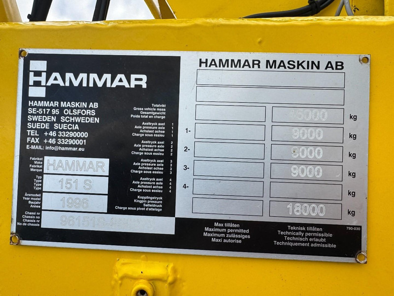 Semi-remorque porte-conteneur/ Caisse mobile HAMMAR 151 S, Fully renovated, RC, 40 / 30 / 20 Ft: photos 17