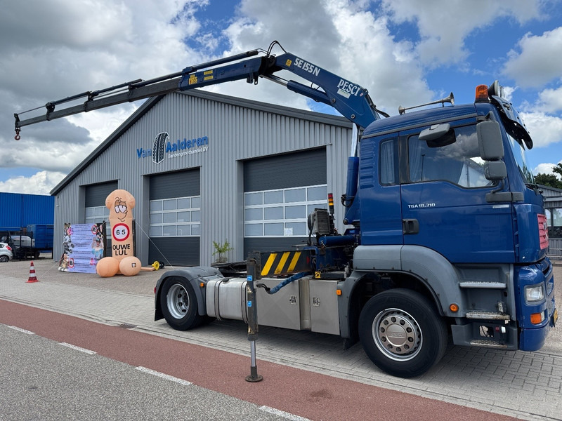 MAN TGA 18.310, Crane Pesci SE155N/4, Manual Kran, Grua, Grue, Kraan - Tracteur routier: photos 1 MAN TGA 18.310, Crane Pesci SE155N/4, Manual Kran, Grua, Grue, Kraan - Tracteur routier: photos 1
