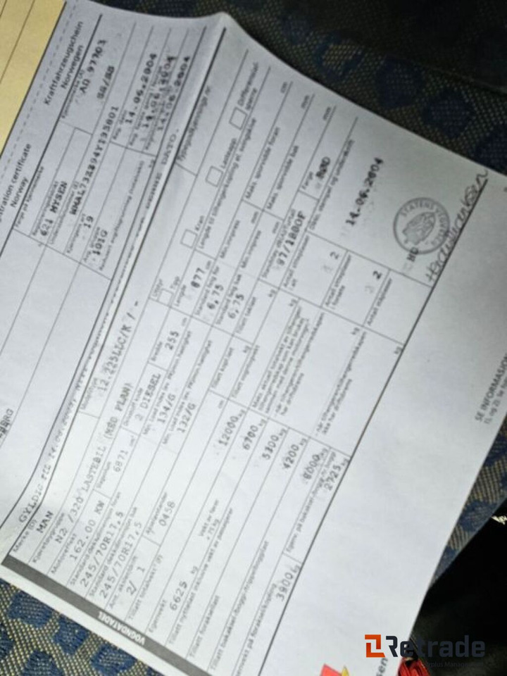 2004 mod.MAN kranbil - Camion plateau, Camion grue: photos 3 2004 mod.MAN kranbil - Camion plateau, Camion grue: photos 3