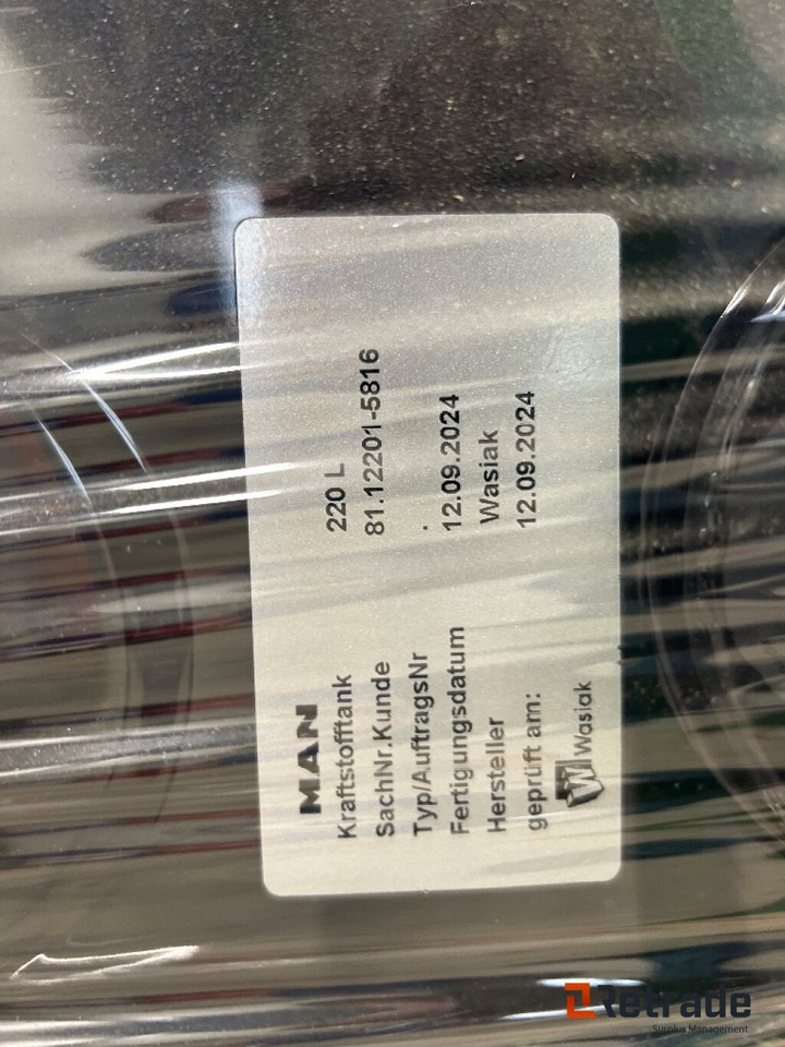 Ny diesel tank til MAN TGM 220 liter - Réservoir de carburant pour Camion: photos 4 Ny diesel tank til MAN TGM 220 liter - Réservoir de carburant pour Camion: photos 4