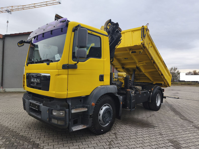 MAN TGM 18.290 4x2 BB Meiller Palfinger PK 14002EH D 14,5 m - Camion benne, Camion grue: photos 1 MAN TGM 18.290 4x2 BB Meiller Palfinger PK 14002EH D 14,5 m - Camion benne, Camion grue: photos 1