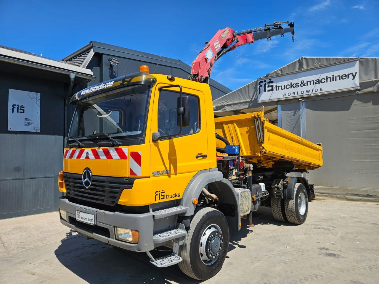 Mercedes-Benz Atego 1828 AK meiller tipper 4x4 - crane 9.5M - remote control - Camion benne: photos 1 Mercedes-Benz Atego 1828 AK meiller tipper 4x4 - crane 9.5M - remote control - Camion benne: photos 1
