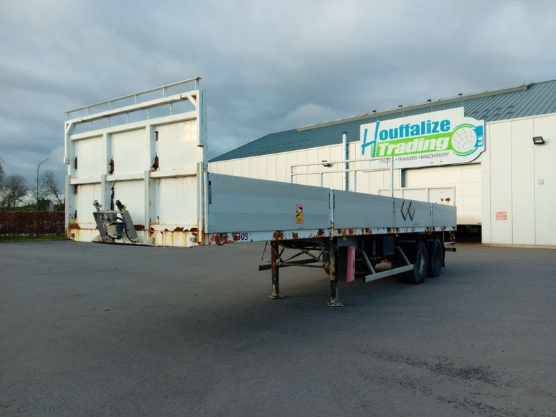 Trailor 2 axles / Full steel - rail side/ridelles - Semi-remorque plateau: photos 1 Trailor 2 axles / Full steel - rail side/ridelles - Semi-remorque plateau: photos 1
