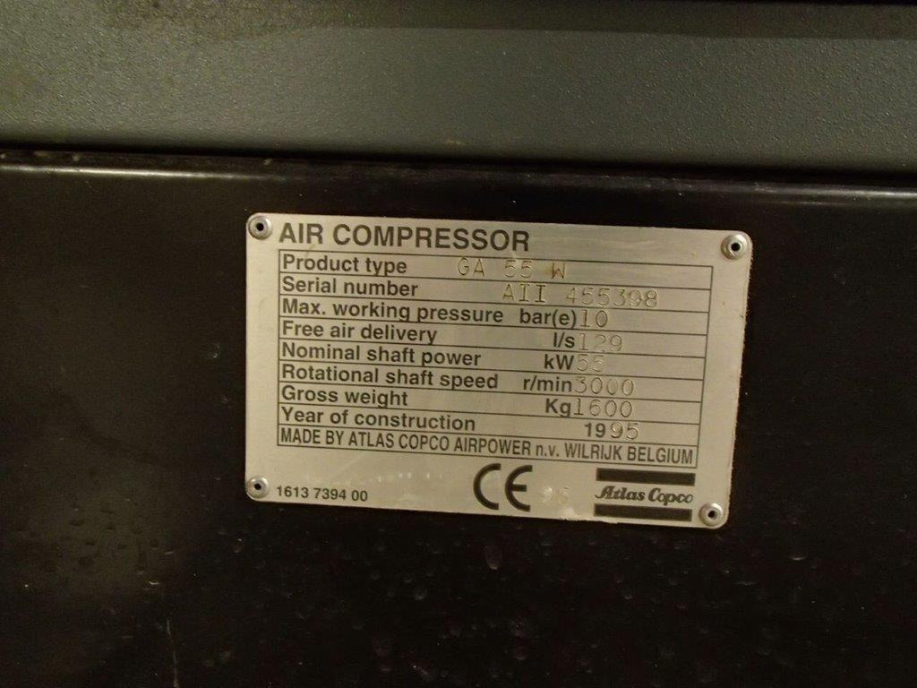 Frequency controlled screw compressor Atlas Copco GA 55 W - Compresseur d'air: photos 2 Frequency controlled screw compressor Atlas Copco GA 55 W - Compresseur d'air: photos 2
