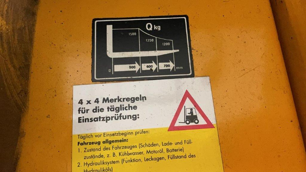 Chariot élévateur électrique Three-wheel electric front loader Jungheinrich EFG DF 15 with duplex mast and Meyer roller clamp: photos 6